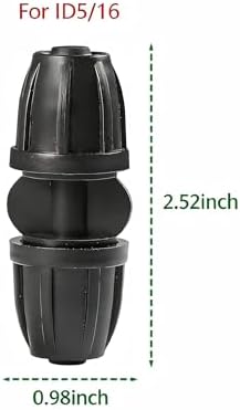 5/16 Inch (1/4Inch) Irrigation Fittings Coupling,Barbed Tee Connectors For (5/16" ID X0.43-0.47" OD) Drip Tubing Barbed Connectors Pack of 20/50/100 (100,5/16 Coupling) - Image 2