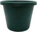 The HC Companies Classic Round Plastic Plant Pot w/Rolled Rim - Lightweight & UV Resistant Flower Pot for Herbs & More - Outdoor & Indoor Plant Pots w/Drainage (14 inch Evergreen, Pack of 1) by TheHCCompanies