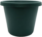 The HC Companies Classic Round Plastic Plant Pot w/Rolled Rim - Lightweight & UV Resistant Flower Pot for Herbs & More - Outdoor & Indoor Plant Pots w/Drainage (14 inch Evergreen, Pack of 1) by TheHCCompanies