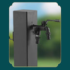 60CM Stainless Steel Vertical Hose Holder, Black Freestanding Outdoor Faucet Dispenser, Durable 304 Frost-Proof Design for Garden, Lawn, and Patio Use - Image 3