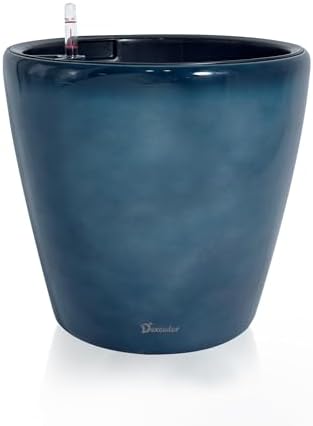 Dexceder 13x12 Self Watering Planter with Wheels (Grayish Green Gradient) by Dexceder