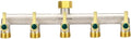 Heavy Duty Brass Garden Hose Splitter, 5-Way Faucet Splitter with 5 Extended Metal Handles, Outdoor Hose Splitter, GHT 3/4-Inch Heavy Duty Hex Female Inlet and 3/4-Inch Male Outlet, Nickel Plated by TSGOHNL