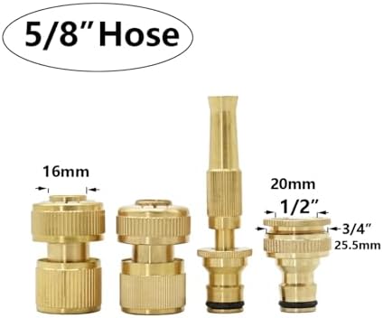 Garden supplies Copper High Pressure Nozzle Car Wash Watering Garden Hose Water Guns Adjustable Spray Hose Brass Sprinklers Nozzle(D) - Image 2