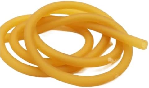 Nature Latex Rubber Hoses, ID 1.6~12mm Beige Elastic Tube Bands Yellow Slingshot Catapult 1/10/30M(10M,ID 2mm x OD 4mm) by Unknown