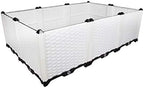 Hershii Gardening Raised Bed Kits DIY Rectangular Plant Growing Container Plastic Vegetables Herbs Flowers Large Deepened Planter Box for Balcony, Patio, Yard - White - 46.06 X 30.7' X 14.96 Inches - Image 2
