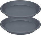 2 Pack of 19 inch Plant Saucer, Large Plant Tray, Heavy Sturdy Plant Drainage Tray for Indoors, Bird Bath Bowls, Sturdy 18 inch Plastic Pot Tray for Planter (Gray) by Unknown