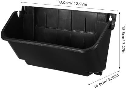 VILLCASE 4pcs Stackable Wall Planter for Herbs and Flowers, Black Plastic - Image 2
