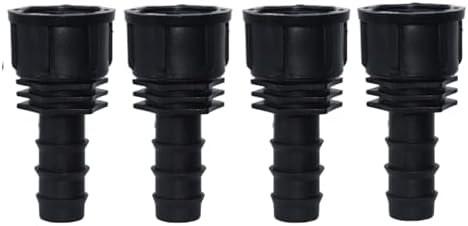 4PCS 1/2" 3/4" Threaded 16 20 25MM PE Hose Barb Tee Connector Adapter Tubing Joints Garden Drip Irrigation Coupling Repair(KSL01-214-4PCS) by Unknown