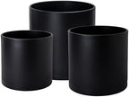 D'vine Dev 3-Pack Plastic Pots & Saucers, 12/14/16 in, Black, 74-V-B-7 by DvineDevPlanterPotsandStand