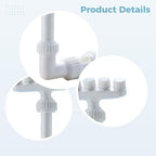 5-Head Pool Sprinkler, 360° Rotating Nozzle, 3-Layer Adapter, Garden Waterfall for Pools and, White - Image 4