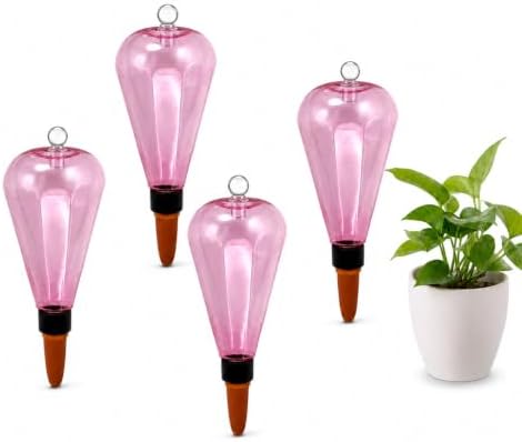 4Pcs Self Watering Globes 500ML Plant Waterer Device Pink by Unknown