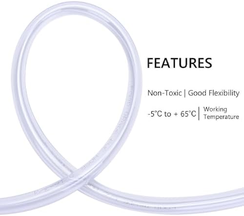 DERNORD PVC Tubing 9/16"ID X 3/4"OD Flexible Clear Vinyl Hose 100 Feet for Food Grade - Image 3