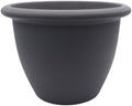 The HC Companies Sevilla Flower Planters - Durable Outdoor & Indoor Planter - Round Lightweight Self Watering Plant Pots for Herbs & More (14" Warm Gray, Pack of 1) by TheHCCompanies