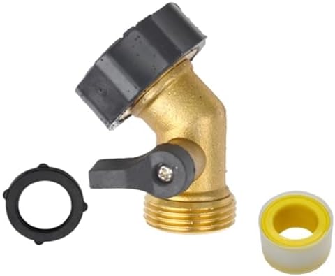 Garden Hose Splitter Heavy Duty Connector Brass Hose Adapter Splitter Water Hose Splitter Hose Spigot Connectors for Water Faucet & Spigot(Elbow 1 Way USA) by Unknown