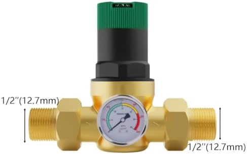 Water Pressure Regulator Adjustable High-Pressure Reducer with Gauge - Image 5