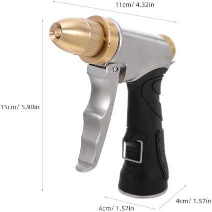 Metal Handheld Water Hose Nozzle with Adjustable Spray Patterns 3/4 Thread - Image 2