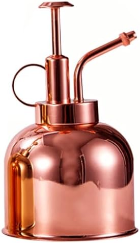 Totority Vintage Succulent Watering Can with Pump Rose Gold Stainless Steel Plant Spray Bottle for Indoor Gardening and Multi-use Plant Care by Happyforkidstogrowup