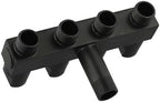 Solid Brass 4 Way Hose Splitter with Independent Shut Off Valves - Garden Water Manifold for Irrigation - Rust Resistant Adapter for Outdoor Faucet - 3/4 Inch Connection Silver(Black) - Image 5