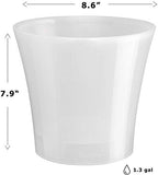 Santino 8.6 Inch ARTE Self Watering Planters (Set of 3) in Transparent Indoor Flower Pot for All House Plants, Flowers and Orchids - Image 2