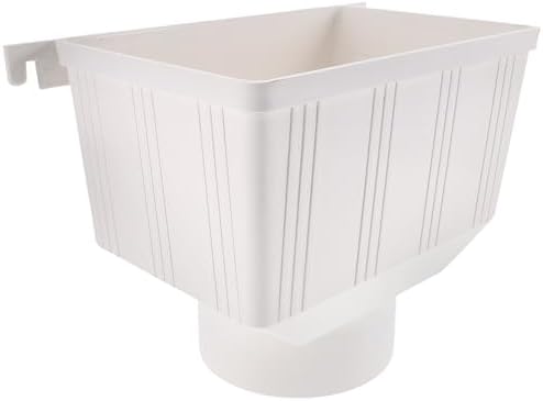 OSALADI PVC Downspout Drain Connector Water Diverter Funnel White Plastic by OSALADI