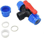 Hose Connector Adapter 20/25/32/40/50/63mm PE Pipe Three-way Quick Connection Valve 3 Way Garden Faucet Plastic Valve T-type Manifold 1Pcs (Color : 50MM) - Image 3