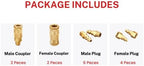 Coupler and Plug Kit, 1/4 Inch NPT, Solid Brass - Image 4