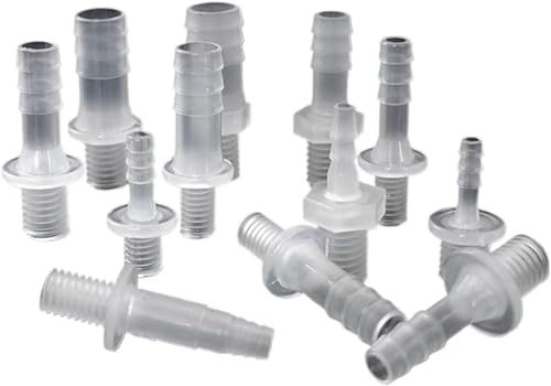 10 Pcs M6 to 2mm PP/PE Hose Connector, Straight Barb Adapter for Irrigation Tubing, Aquarium Air Pump, Water Pipe Joint(M6-2mm,3 pieces) - Image 2