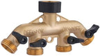 4-Way Hose Splitter Connector with Washers – Available in Standard & Acid-Washed Reddish Finish, Durable Brass & Plastic, Leak-Proof, Multi-Port Adapter (Standard, 2) - Image 7