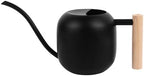 GLOGLOW Metal Watering Can, 1.2L Stainless Steel Long Spout Watering Pot with Wooden Handle for Indoor Plants Bonsai Garden Flowers, Black - Image 4