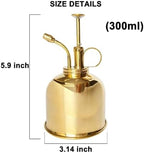 Silver Plating Brass Plant Mister Spray Bottle, 300ml, 5.9 Inch, Vintage Style, for Indoor Plants - Image 2