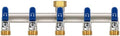 5-Way Garden Hose Splitter, Heavy-Duty Brass, 3/4" GHT, Blue by Yayamz
