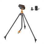 Diivoo Garden Sprinkler with Tripod Base, Mini Turbo Oscillating Water Sprinklers for Yard, Adjustable Width, Range and Flow Rate, 16 Nozzles, Grey by Diivoo
