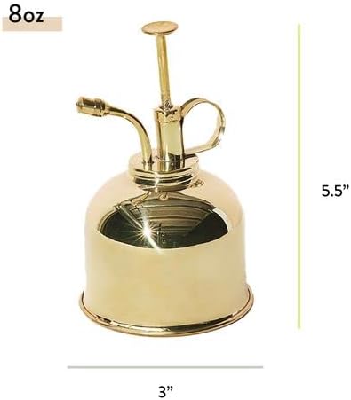 Modern Sprout Plant Mister - 8 oz Indoor Watering Can & Sprayer - Brass - Image 2