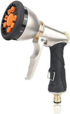 Garden Hose Nozzle with 9 Sprayer Patterns, Heavy Duty Metal High Pressure Hand Water Hose Nozzle Watering Plants and Lawn by Unknown