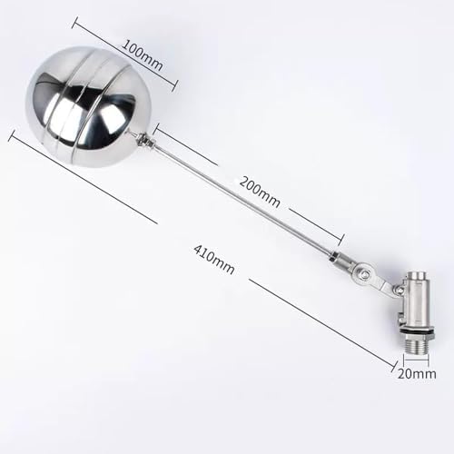 316 Stainless Steel Float Ball Valve 1/2" & 3/4" Port Automatic Water Level Controller with Adjustable Wheel(0.5inch) - Image 2