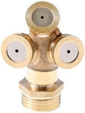 10pcs 1/2" Misting Nozzle Brass Atomizing Spray Fitting Nebulizer Hose Connector Water Sprinkler Adjustable Compatible With Garden Lawn Irrigation(A-3 hole) by Unknown