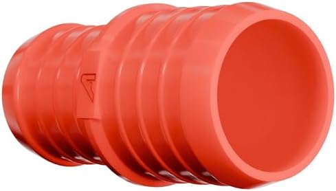 PVC Barbed Straight Pipe Reducer - Corrugated Hose Reducing Joiner & Coupling Adapter Fitting(Red,25mm to 13mm (1" to 1/2")) by Unknown