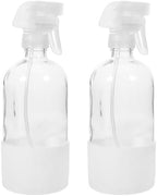 Milisten 2pcs Ml Glass Spray Bottle with Silicone Sleeve, White by Milisten