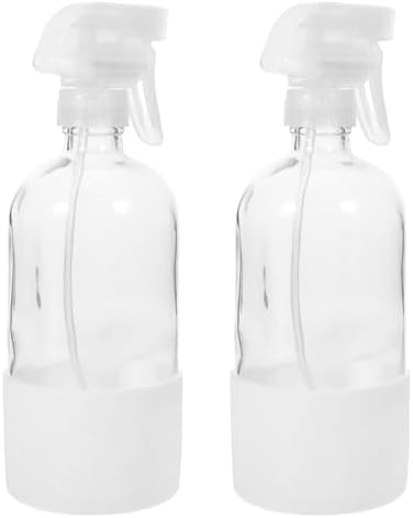 Milisten 2pcs Ml Glass Spray Bottle with Silicone Sleeve, White by Milisten