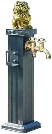 Free Standing Water Column for Home Garden, Outdoor Column Faucet, Garden Hose Holder with Full Copper Faucet, Square Garden Water Column, Stainless Steel(Multi-Colored,69cm/27in) by Unknown