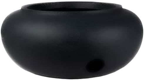 The HC Companies 21 Inch Garden Hose Pot - Durable Lightweight Plastic Decorative Hose Pot for Yard, 100-Foot Capacity Hose Storage, Black by TheHCCompanies