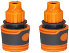 2PCS Garden Hose Quick Connectors Orange Rubber Plastic Coupling Adaptor Irrigation Car Washing Joints 1/4'' 3/8'' 1/2'' 3/4''(Bx2pcs) by Unknown
