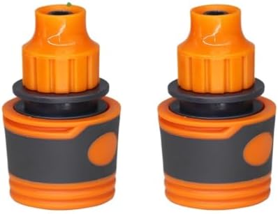 2PCS Garden Hose Quick Connectors Orange Rubber Plastic Coupling Adaptor Irrigation Car Washing Joints 1/4'' 3/8'' 1/2'' 3/4''(Bx2pcs) by Unknown