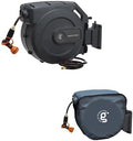 Giraffe Tools AW50 Retractable Garden Hose Reel Cover UV Resistant, Anti-Fading and Waterproof and Retractable Garden Hose Reel 1/2 Inch x 155+5 ft, Heavy Duty, Any Length Lock, Slow Return System by GiraffeTools