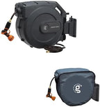 Giraffe Tools AW50 Retractable Garden Hose Reel Cover UV Resistant, Anti-Fading and Waterproof and Retractable Garden Hose Reel 1/2 Inch x 155+5 ft, Heavy Duty, Any Length Lock, Slow Return System by GiraffeTools