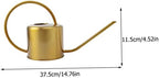 Garden Watering Can 1300ml Stainless Steel, Golden, Portable - Image 2