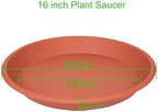2 Pack of 16 inch Plant Saucer, Large Plant Tray, Heavy Sturdy Plant Drainage Tray for Indoors, Bird Bath Bowls, Sturdy Plastic Pot Tray for Planter 14 15 16" (Terracotta) - Image 2