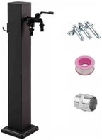 304 Stainless Steel Vertical Garden Water Column Hose Stand with Faucet, Outdoor Antifreeze Faucet Water Dispenser Hydrant for Irrigation and Washing One Color 15 * 60cm/5.9 * 23.6in by Unknown