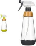 Full Circle 16oz Glass Spray Bottles, Green & Gray, Stream & Mist Modes, Bamboo Accents, Silicone Boot, Refillable by Unknown