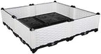 Hershii DIY Square Garden Raised Bed Plant Growing Container Kits Plastic Vegetables Herbs Flowers Large Planter Box for Balcony, Patio, Backyard, Meadow - White - 30.7 X 30.7 X 8.66 Inches - Image 2